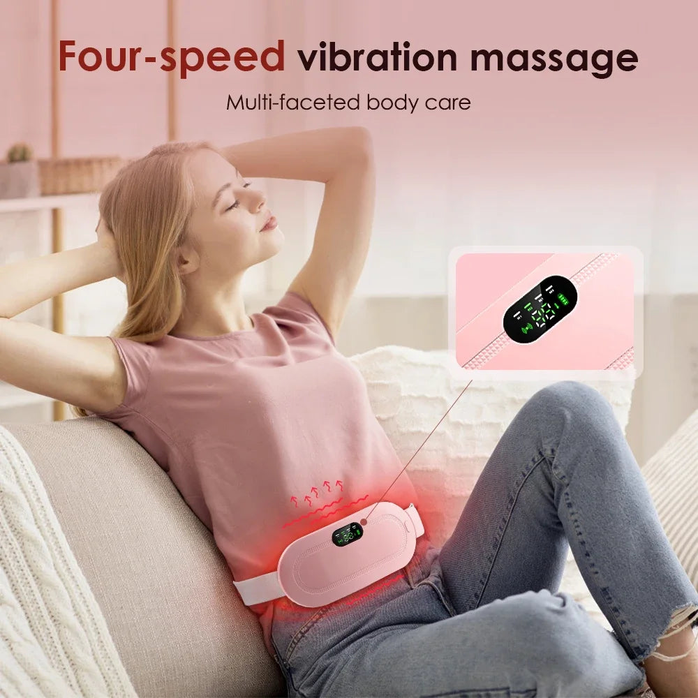 Electric Heating Waist Belt Massager for Menstrual Relief